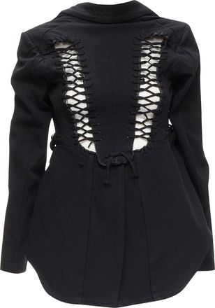 Comme Des Garçons Comme Des Garcons lace eyelet deconstructed jacket
