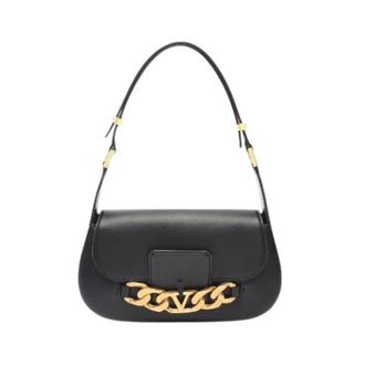 Valentino Pre-owned Shoulder Bags, female, Black, Size: ONE SIZE Pre-owned V Logo Shoulder Bag