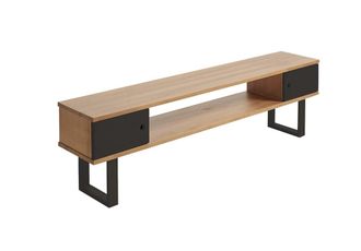 HOGAR 24 Mueble Tv &oacute; Mesa de televisi&oacute;n 150 en color Encerado y Negro