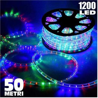 Trade Shop Trade Shop - 1200 Led Led Tube 50 Mt Controlador De Uso Externo Multicolor 8 Juegos De Luz