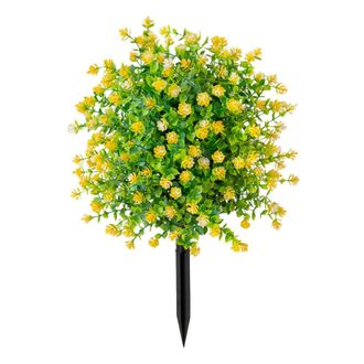 OEM Estaca Decorativa De Pl&aacute;stico Realista Con Forma De Flor - Amarilla