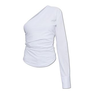 Dsquared2 Overhemden, Dames, Wit, L, Katoen, One-Shoulder Top