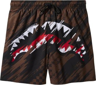 Sprayground Smeared Grunge Zwemshort - Heren - Strandmode - Bruin - L - Polyester - Badmode