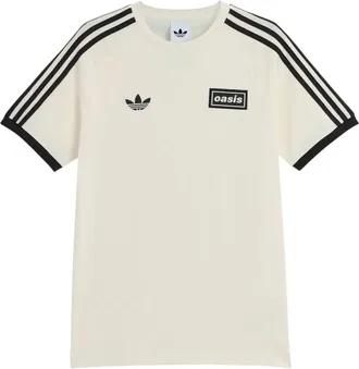 adidas x Oasis Tour 3-Stripes T-Shirt Asia Sizing Cream White KT3446