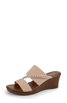Italian Shoemakers Pert Wedge Slide Sandal in Beige at Nordstrom Rack, Size 10