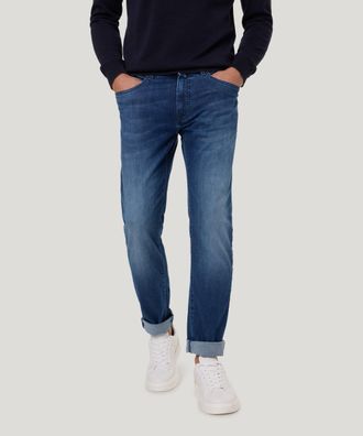 Pierre Cardin Regular-fit-Jeans PIERRE CARDIN PC-Lyon, Herren, Gr. 36, L&auml;nge 34, blau (ocean blau used mustache), Web, Obermaterial: 89% Baumwolle, 8% Polyester, 3%
