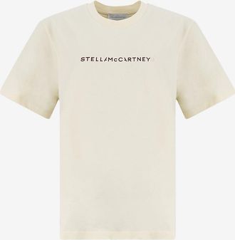 Stella McCartney Oversize-T-Shirt aus Bio-Baumwolle STELLA Logo