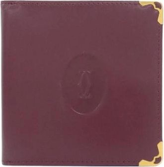 Cartier Pre-owned Vintage Wallet - unisex - Vintage Accessoires - Rood - ONE Size - Leer - Vintage