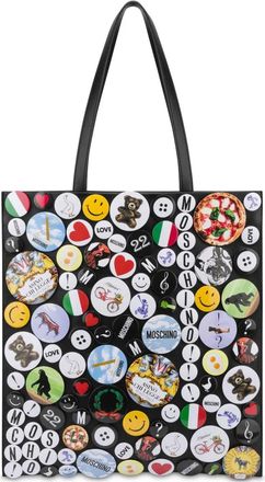 Moschino pin-detail tote bag - Black