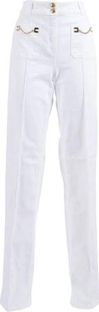 Elisabetta Franchi Pantalone Mod. Jeans - Dames - Regular Fit Jeans - Wit - W28 - Jeans