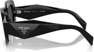 Prada B23S Vierkante Zonnebril - unisex - Zonnebrillen - Zwart - 54 MM - Accessoires