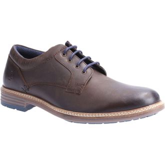Hush Puppies Julian Leather Mens Brown Lace-Up Shoes - Size UK 11