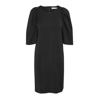 Inwear Elegante Zwarte Jurk met &frac34; Mouwen - Dames - Korte kleedjes - Zwart - S - Kleedjes