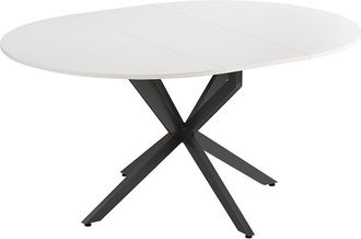 Vicco Mesa De Comedor Loyd, Blanco/negro, 120 X 76.5 Cm Extensible
