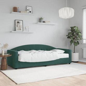 vidaXL Furniture Limited - Sof&aacute; Cama Con Colch&oacute;n Terciopelo Verde Oscuro