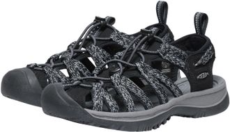 Keen Sandale KEEN WHISPER, Damen, Gr. 37, schwarz (schwarz, steel grau), Synthetik, Schuhe Sandale