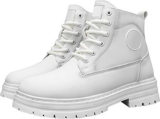 Generic Winter Boots Mens Work Boots Warm Lined Winter Shoes Snow Boots Men Boots Solid Colour High Top Chunky Sole Casual Everyday Versatile Outdoor Biker Bo