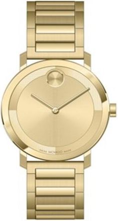 Movado Bold Quartz Gold Dial Mens Watch 3601095