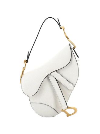 Dior Saddle Handbag Leather Mini shoulder bag - women - Calf Leather - One Size - White