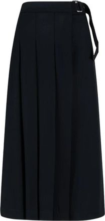 P.A.R.O.S.H. Sallia Bi-Stretch Rok - Dames - Midirokken - Blauw - S - Wol - Rokken