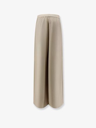 Max Mara Womens Trousers Mxmvolonta Silk Beige