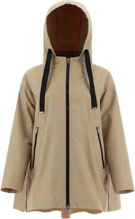 Herno Jassen, Dames, Bruin, L, Flared Jacket