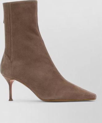 Aquazzura saint honor suede ankle boots stiletto