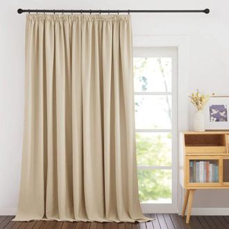 OEM Cortinas Plisadas Opacas Y Aislantes Del Calor Para Sal&oacute;n Y Dormitorio, Dise&ntilde;o Moderno, 1 Unidad, 300 X 270 Cm, Color Beige Galleta