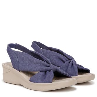 Life Stride Lifestride Serenade Sandals Womens Skipper Blue Slingback Wedge HTAT1802