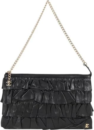Chanel Tweedehands leren handtassen - Dames - Vintage Handtas - Zwart - ONE Size - Vintage