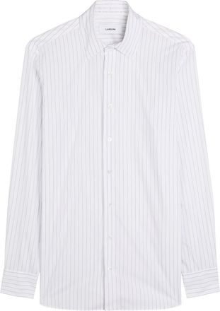 Lardini Striped Cotton Shirt - White - 40 (C15.75 / M)