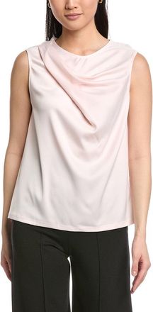 Anne Klein Mixed Media Pleated Top