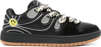 Barrow Zwarte Sneakers Leer Rubber Stof - Heren - Sneakers - Zwart - 39 EU - Leer - Schoenen