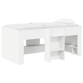 vidaXL Marco De Cama Alta Para Ni&ntilde;os 2 Pcs Blanco Madera De Ingenier&iacute;a Vidaxl