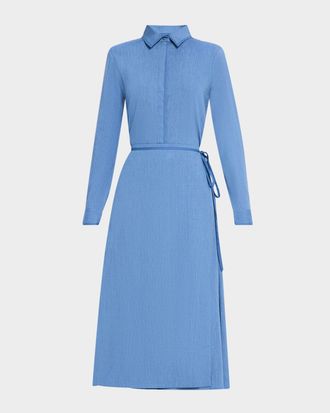 Proenza Schouler Lato Wrap Dress in Linen Slub