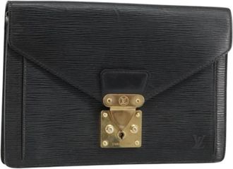 Louis Vuitton Pre-owned Leren Clutch - Dames - Vintage Clutch - Zwart - ONE Size - Leer - Vintage