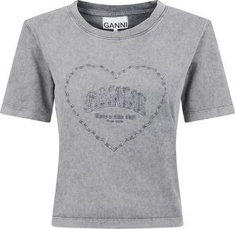 Ganni Donna, Top, Grigio, M, new