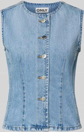 Only Regular Fit Jeansweste aus reiner Baumwolle Modell AYA in Jeansblau, Gr&ouml;&szlig;e XL