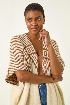 Roman Jacquard Pattern Knit Cardigan