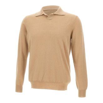 KANGRA Round-neck Knitwear, male, Beige, Size: 2XL Polo Shirt