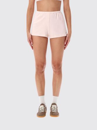 Sporty & Rich Pantaloncini culotte in cotone con vita elasticizzata e logo