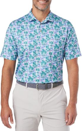 Fair Harbor Compass Print Polo in Blue Paradise at Nordstrom, Size Xx-Large