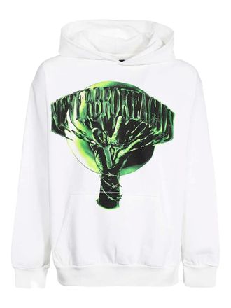 Vlone graphic-print hoodie - White