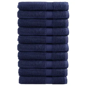 vidaXL Asciugamani Premium Solund 10 Pz Blu Navy 100x200cm 600gsm - Vidaxl