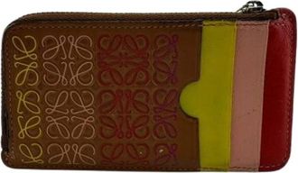 Loewe Pre-owned Leren Portemonnee - Dames - Vintage Accessoires - Veelkleurig - ONE Size - Leer - Vintage