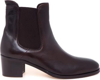Calpierre Enkellaarsjes - Dames - Laarzen met Hak - Bruin - 36 1/2 EU - Leer - Schoenen