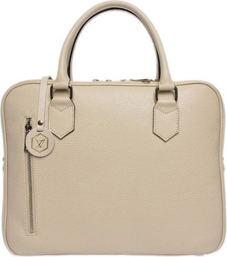 Luisa Vannini Beige Rundleer Tas