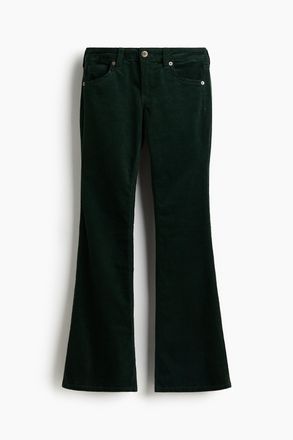 H&M Ausgestellte Cordhose - Dunkelgr&uuml;n