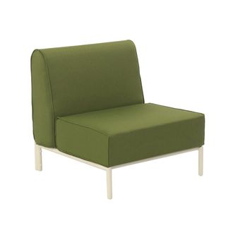 Oviala Sill&oacute;n para sal&oacute;n de jard&iacute;n modular en tela verde caqui