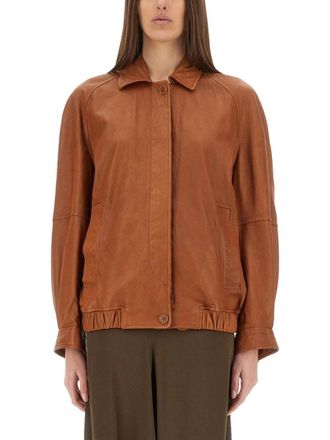 Salvatore Santoro Relaxed-Fit Brown Leather Jacket
